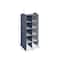 Household Essentials Denim 27" Cotton Blend & Plastic 10 Shelf Closet Shoe Organizer